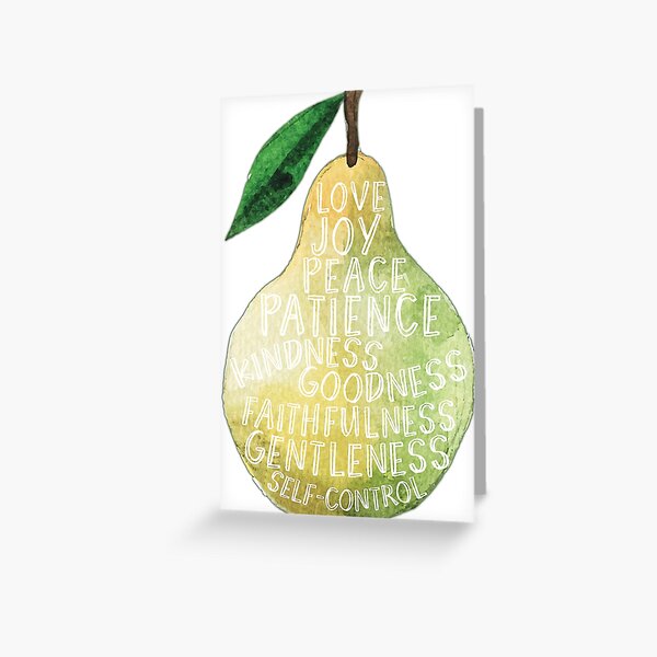 Item preview, Fruit of the spirit | pear | green watercolor designed and sold by SouthPrints.