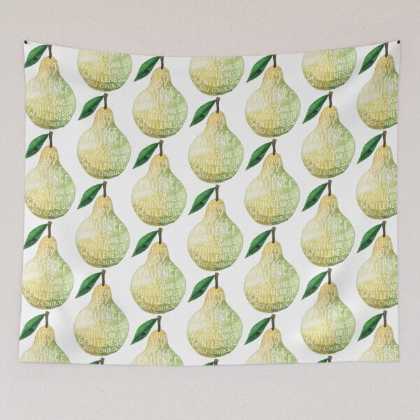 Item preview, Fruit of the spirit | pear | green watercolor designed and sold by SouthPrints.