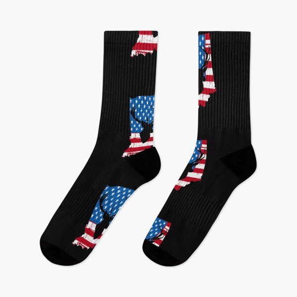 Item preview, Indiana American Flag Deer Hunting designed and sold by Tee Kaboom!.
