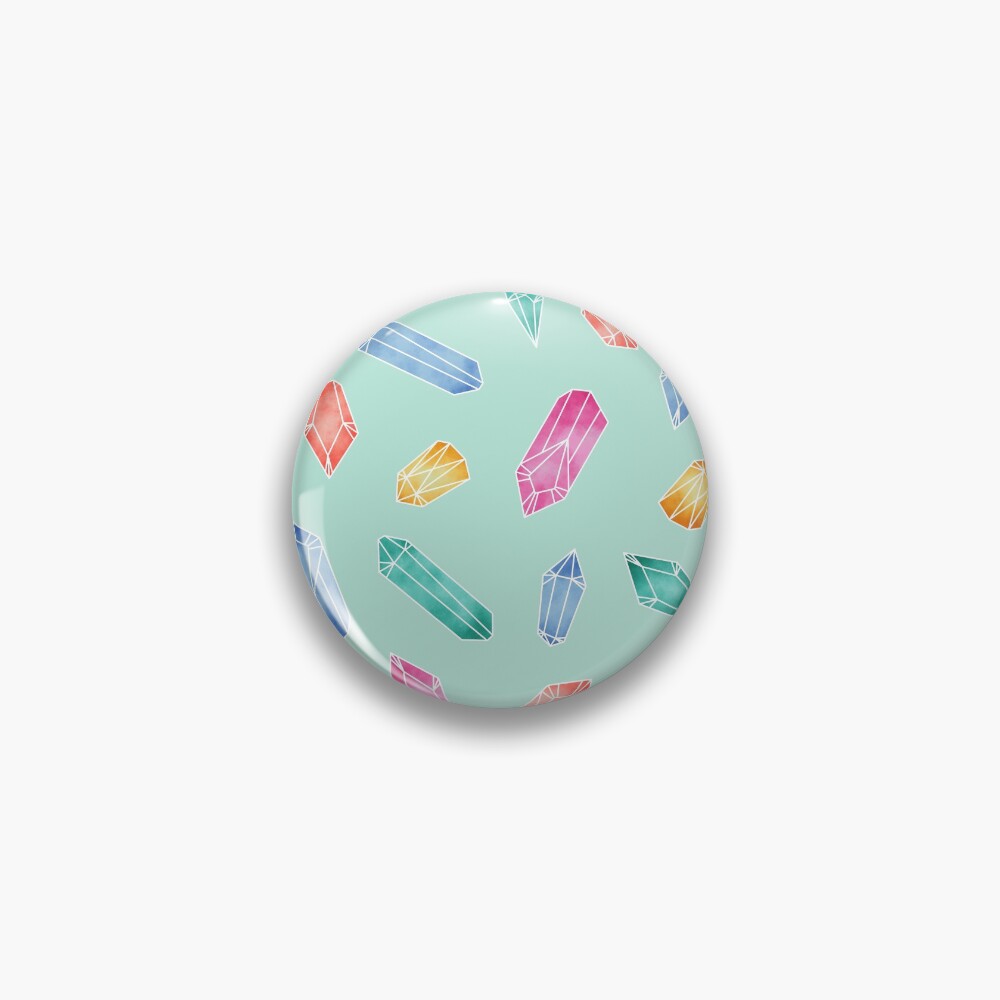 Crystals pattern - Light Green Pin