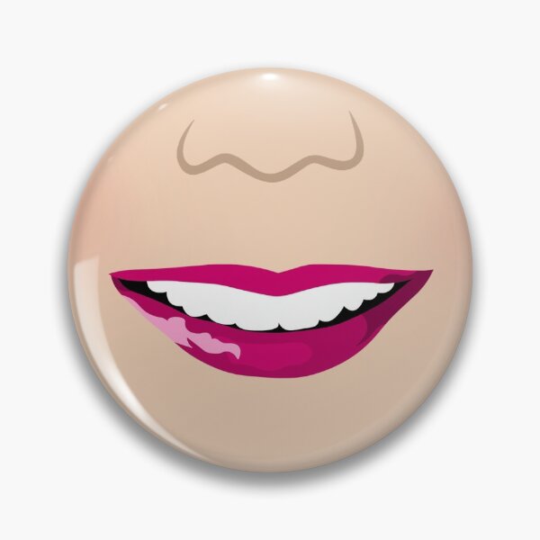Item preview, Ilustración de los labios fucsias, rubor y sonrisa de la hermosa mujer caucásica designed and sold by BigAl3D.
