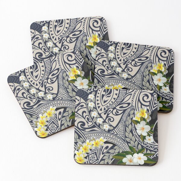 Item preview, Traditional Hawaiian Tapa and Plumeria designed and sold by J Marielle Designs.