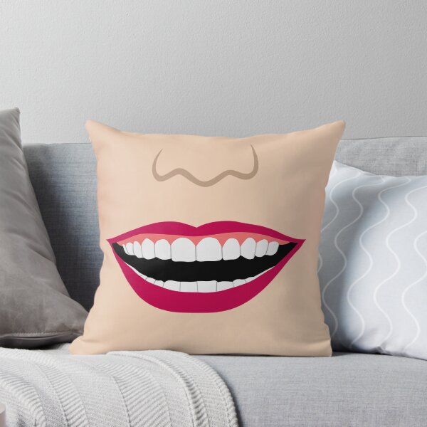 Artikelvorschau, Illustration der roten Lippen der schönen kaukasischen Frau, erröten und lächeln entworfen und verkauft von BigAl3D.