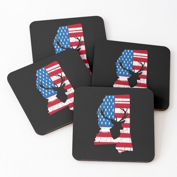 Item preview, Mississippi American Flag Deer Hunting designed and sold by Tee Kaboom!.