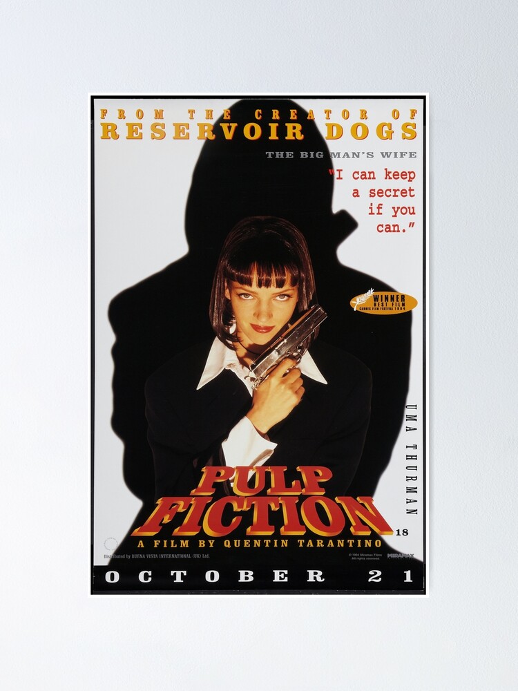 Pulp  Fiction  Poster  Uma Thurman Poster  by heymate 