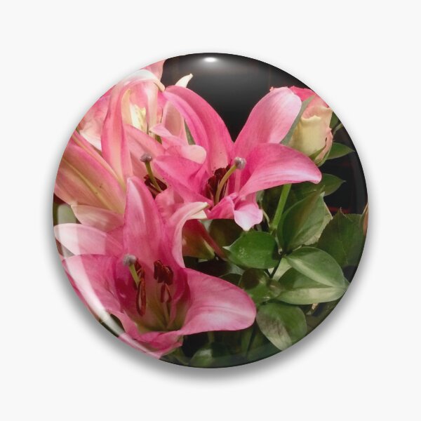 Artikelvorschau, Rosa Blumen Lilien und Rosen Blumenstrauß entworfen und verkauft von beachchic.