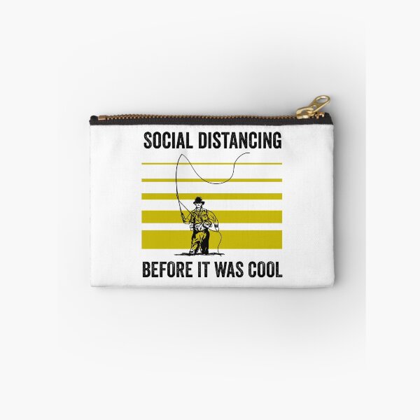 Item preview, Social Distancing Before it Was Cool, Fly Fishing Design for Shirt or Art Print designed and sold by Geostop.