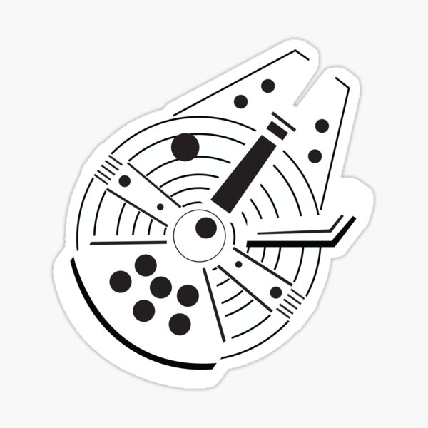 Star Wars - Millennium Falcon Cut File Format In Svg, Eps, Png, Dxf And Ai. Perfect For Silhouette And Cricut - Foto 6