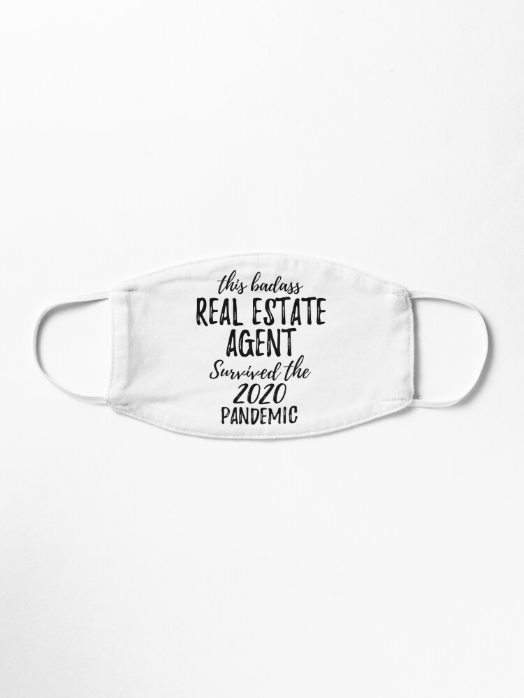 Alternate view of This Badass Real Estate Agent Survived The 2020 Pandemic Funny Coworker Gag Worker Gift Mask