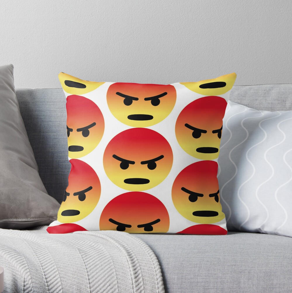 Emoji Pillow Sham Cartoon Like Smiley Faces of Mosters Happy Sad Angry  Furious Moods Expressions Print, Decorative Standard King Size Printed  Pillowcase, 36 X 20 Inches, Multicolor, by Ambesonne 