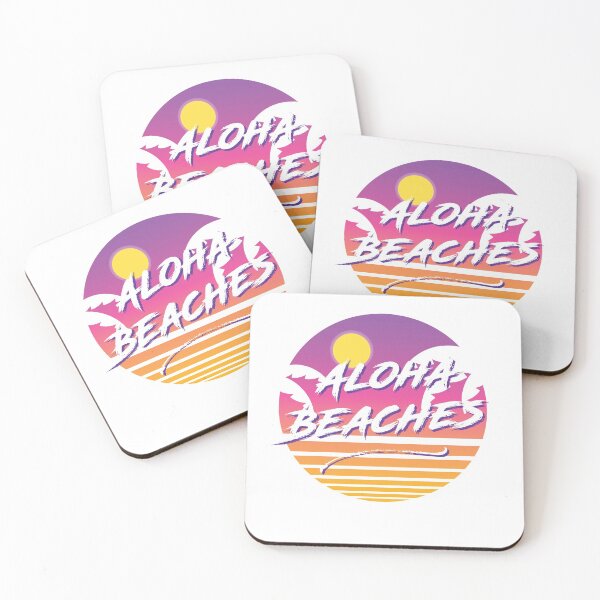 Item preview, Aloha Beaches Retro 1980s Tropical Colorful Sunset designed and sold by dfunky.