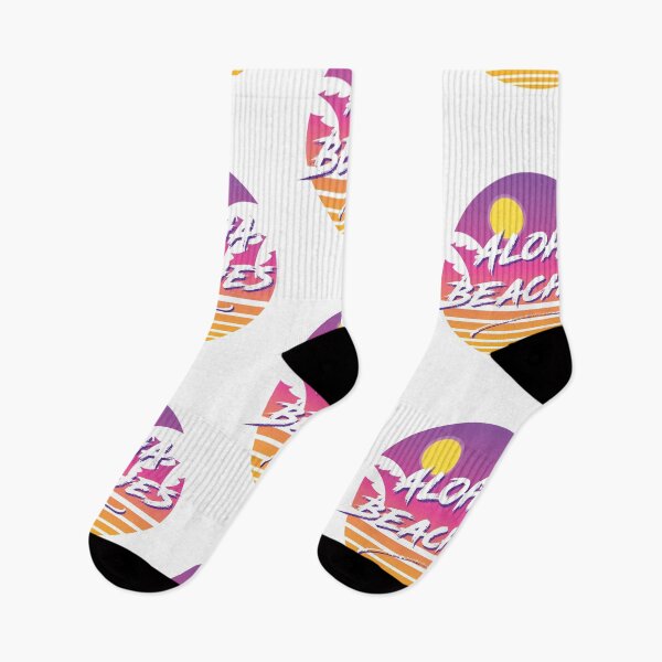 Item preview, Aloha Beaches Retro 1980s Tropical Colorful Sunset designed and sold by dfunky.