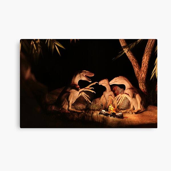Rapt tails around the campfire Canvas Print