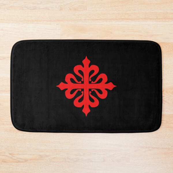 Item preview, Calatrava Cross Cruz de Calatrava red on black designed and sold by JoAnnFineArt.