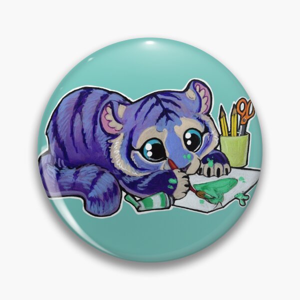 Item preview, Purple painting tiger designed and sold by ArtOfBianca.