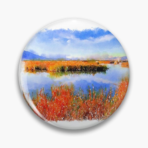 Item preview, Watercolor Lake landscape by Vart designed and sold by vartstudio.