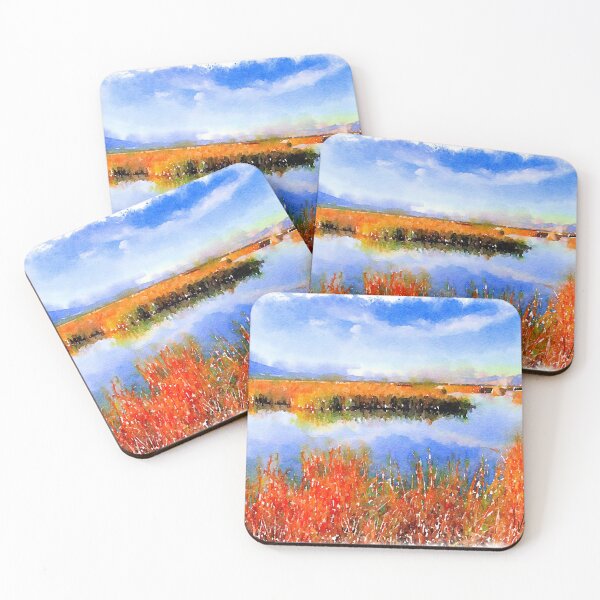 Item preview, Watercolor Lake landscape by Vart designed and sold by vartstudio.