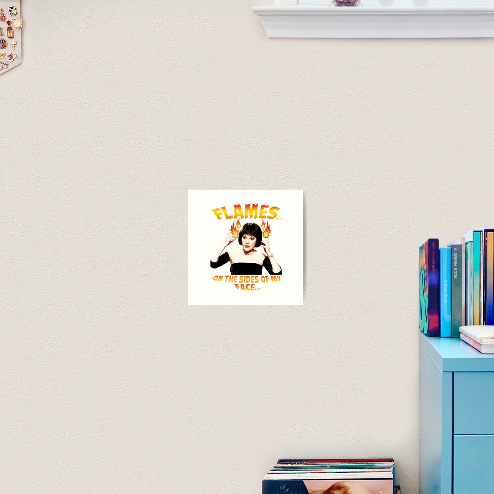 Clue Mrs White Flames Art Print
