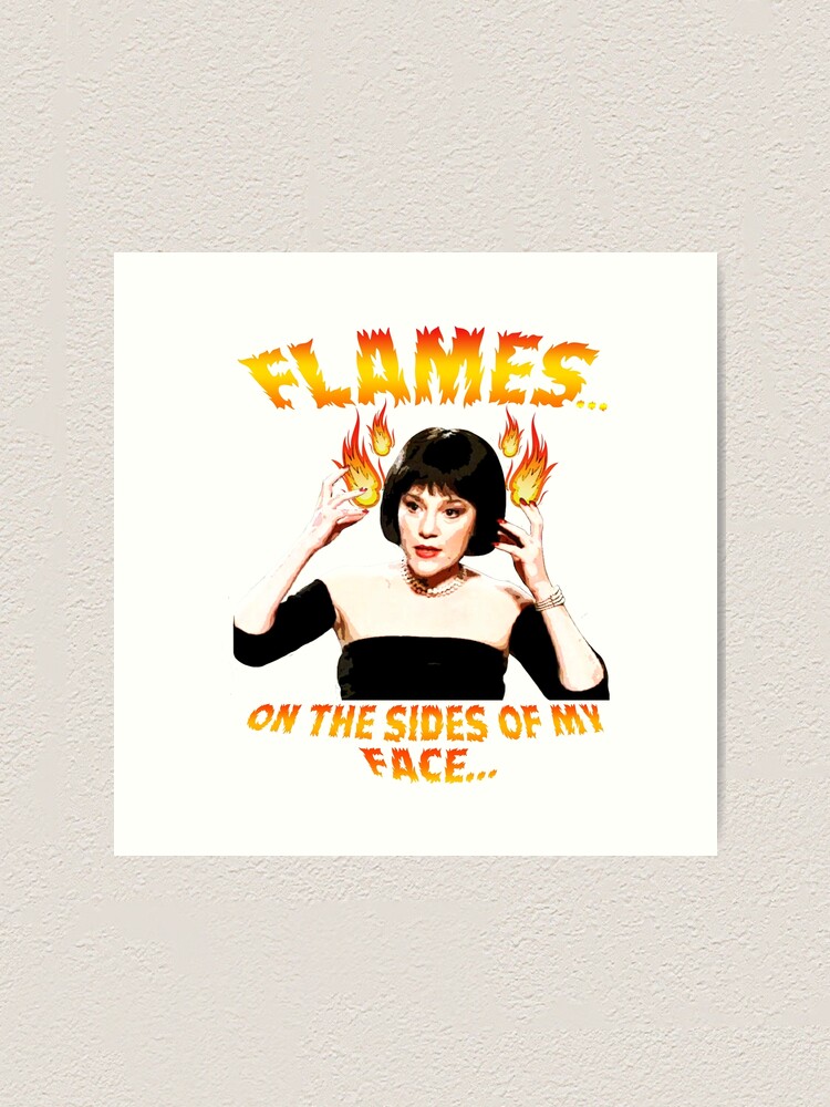 Alternate view of Clue Mrs White Flames Art Print