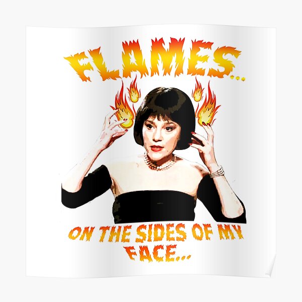 Clue Mrs White Flames Poster