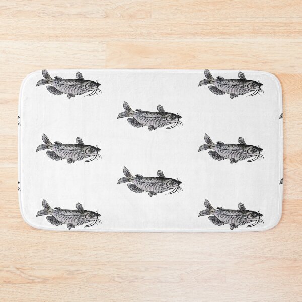 Item preview, White Catfish Fish Drawing designed and sold by Michelebuttons.