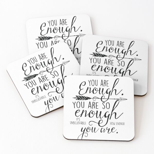 Item preview, "You are enough" Inspirational quote designed and sold by SouthPrints.