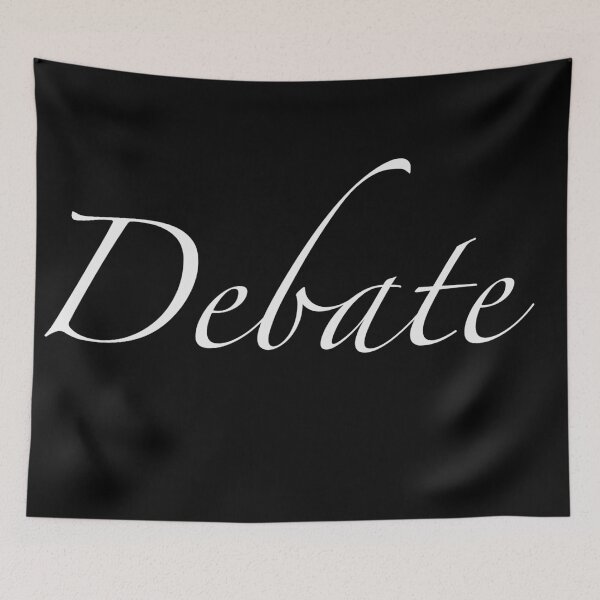Item preview, Debate Cursive (White) designed and sold by debatethewayout.