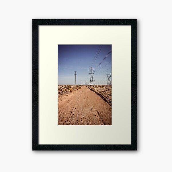 Vanishing Point, Mojave Desert Framed Art Print