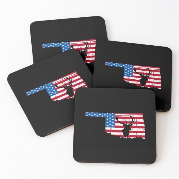 Item preview, Oklahoma American Flag Deer Hunting designed and sold by Tee Kaboom!.