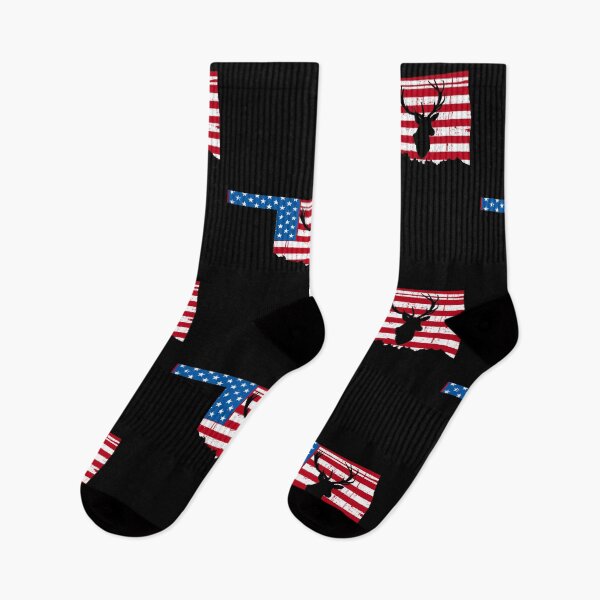 Item preview, Oklahoma American Flag Deer Hunting designed and sold by Tee Kaboom!.