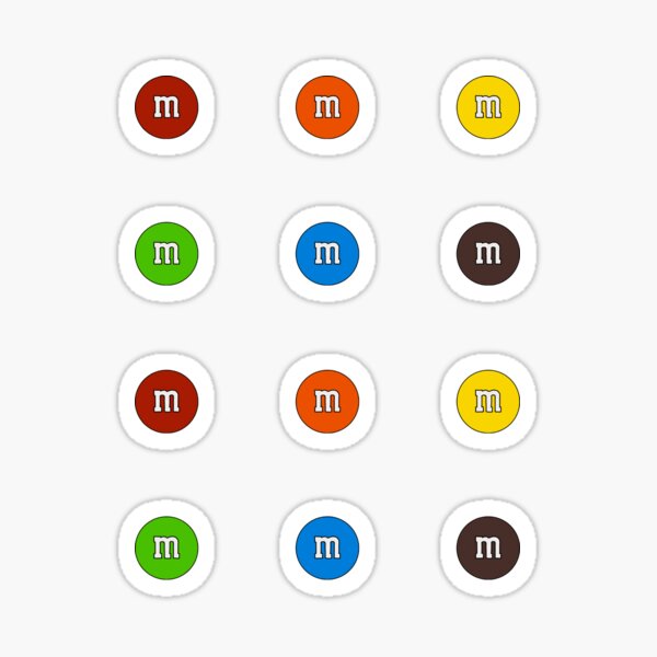 m&m sticker sheet Sticker