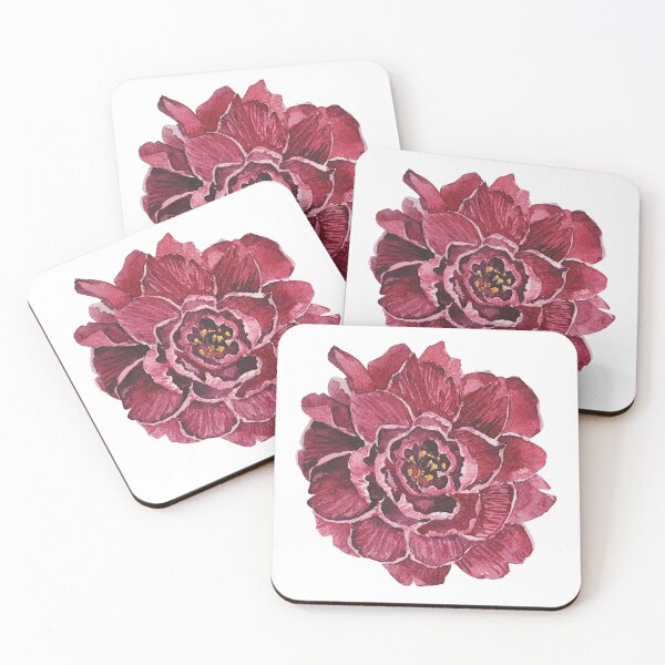 Item preview, seamless handdrawn pattern PEONY designed and sold by eves_aquadreams.
