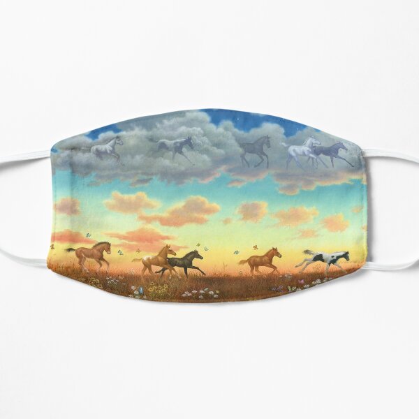 Frolicking Foals Flat Mask