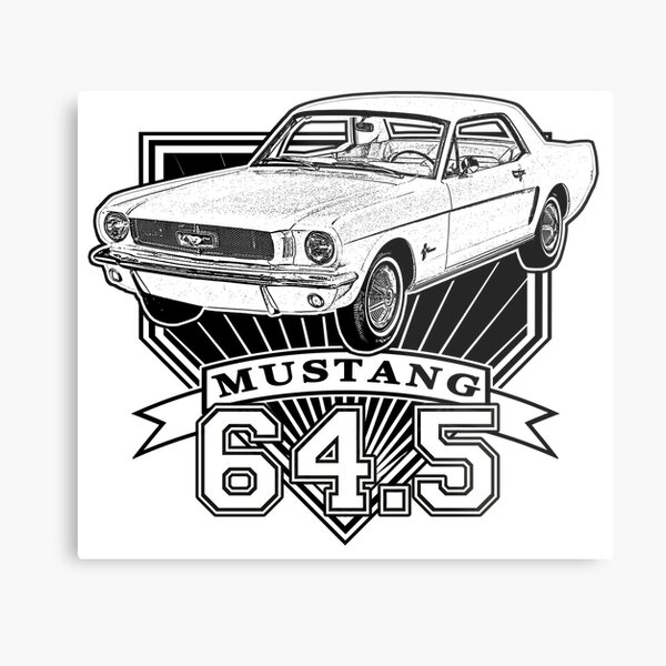 FORD MUSTANG 1964 WHITE CLASSIC CAR POSTER  WALL ART PRINT LARGE GIANT 
