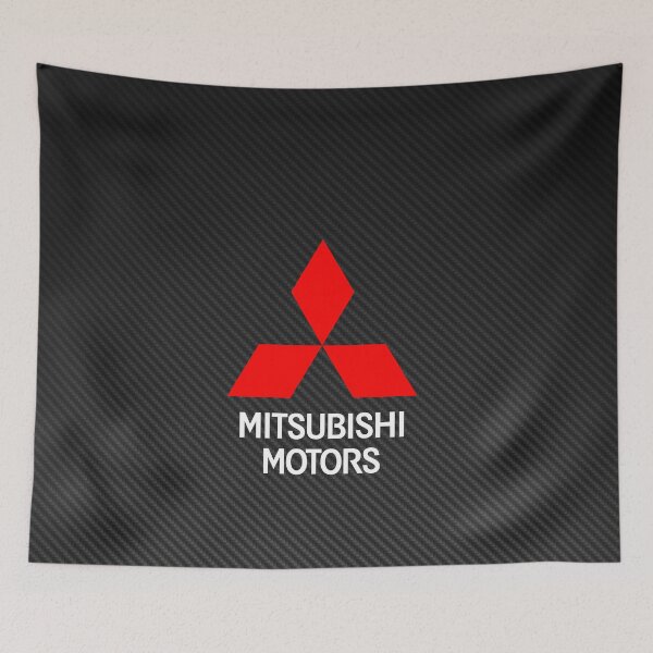 Item preview, Mitsubishi Motors Logo on Carbon Fiber Background – JDM Racing Design designed and sold by Road To Track.