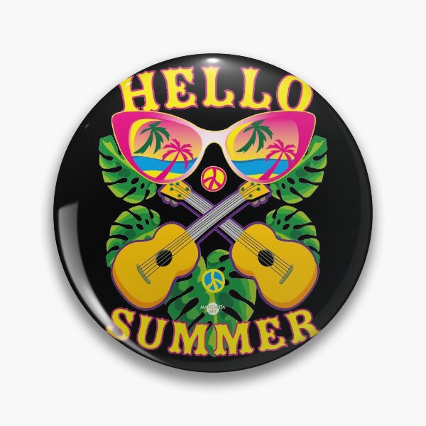 Item preview, 88 Hello Summer sunglasses palm guitars Peace designed and sold by Margarita-Art.
