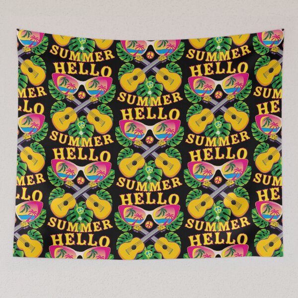 Item preview, 88 Hello Summer sunglasses palm guitars Peace designed and sold by Margarita-Art.
