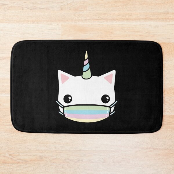 Item preview, rainbow face mask cat designed and sold by Laura Nagel.