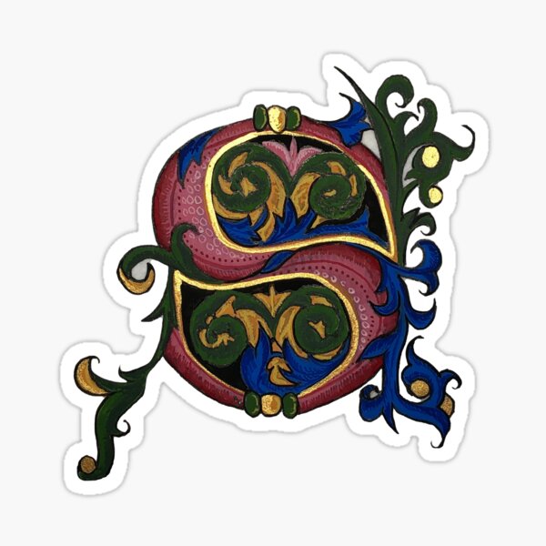 Illuminated Letter S Sticker