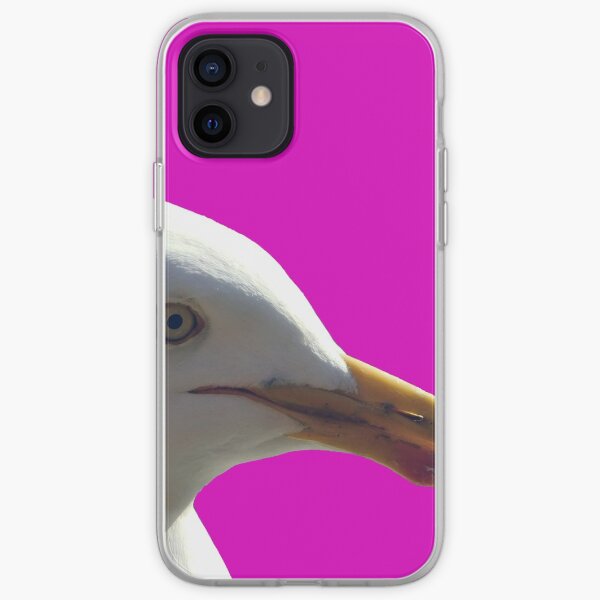 Pink Frank, the friendly seagull. iPhone Soft Case