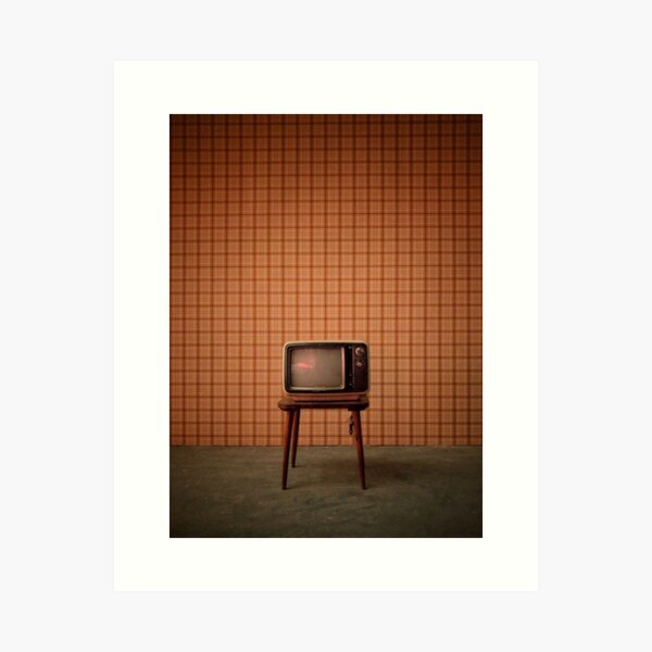 Retro TV wall art. Art Print