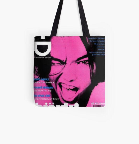bjork rosa y2k estética Bolsa estampada de tela