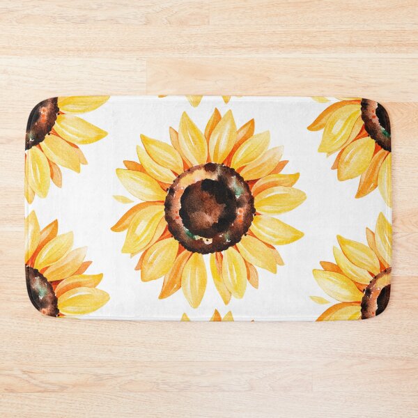 Item preview, Watercolor sunflower, hand painted yellow flower designed and sold by SouthPrints.