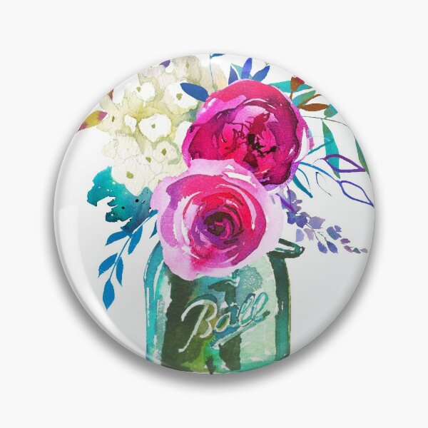 Item preview, Watercolor mason jar flowers   designed and sold by SouthPrints.
