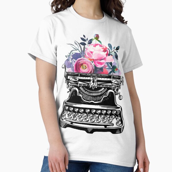 Artikel-Vorschau von Vintage Schreibmaschine, Aquarellblumen, Blumen, Aquarell, Schriftstellergeschenk, Schriftsteller, Typ, Schreibmaschine, designt und verkauft von SouthPrints.