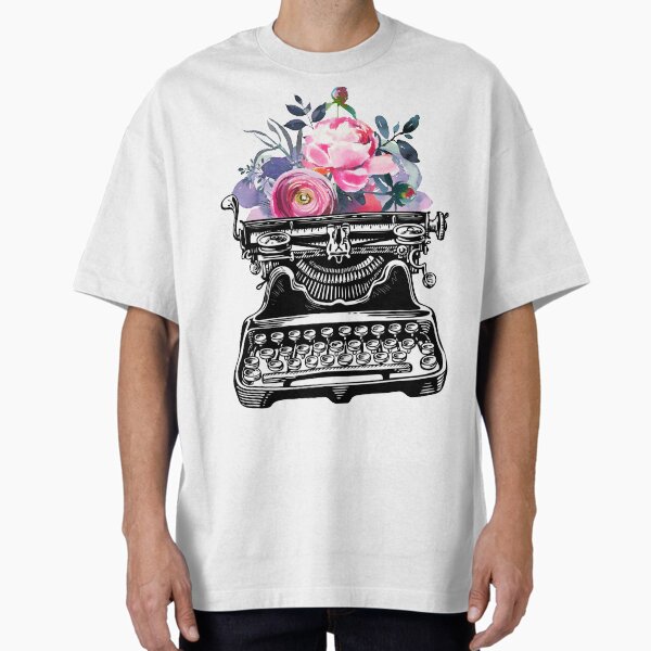 Item preview, Vintage typewriter, watercolor flowers, flowers, watercolor, writer gift, writer, type, typewriter designed and sold by SouthPrints.