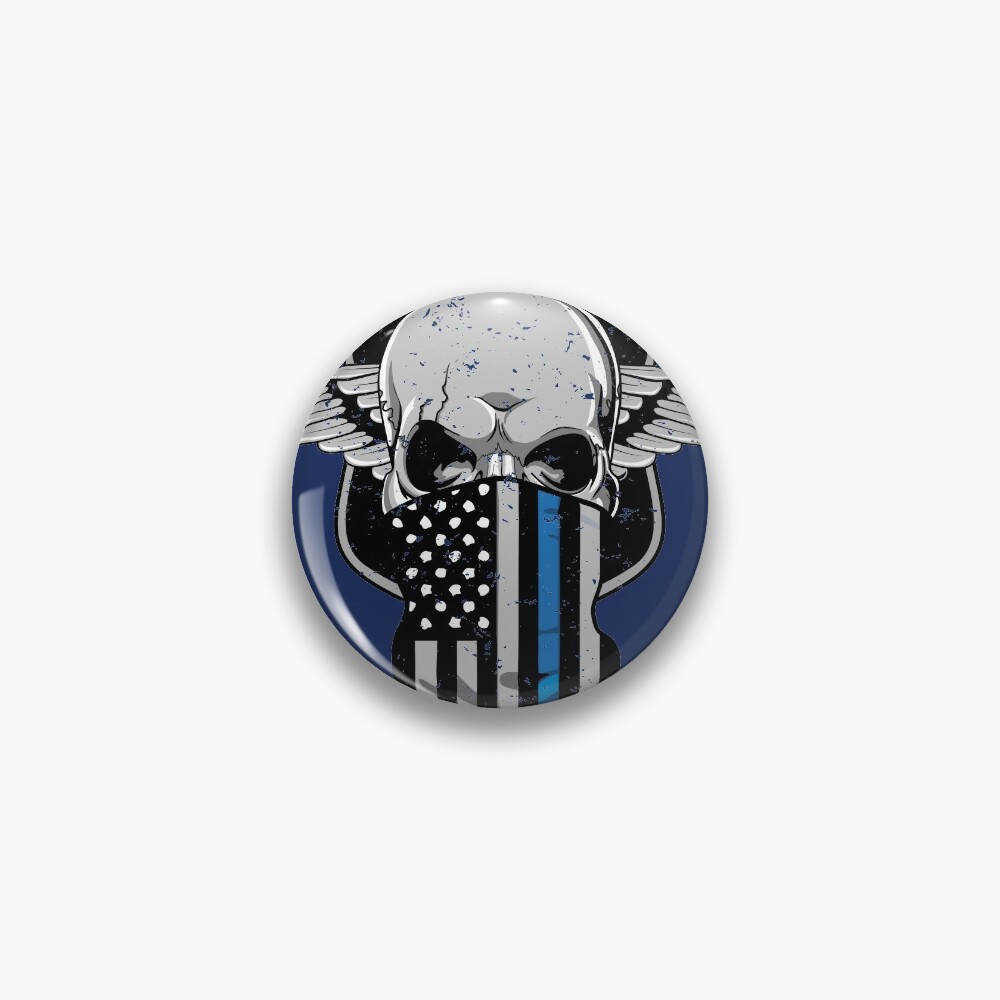 Punisher Thin Blue Line Pin