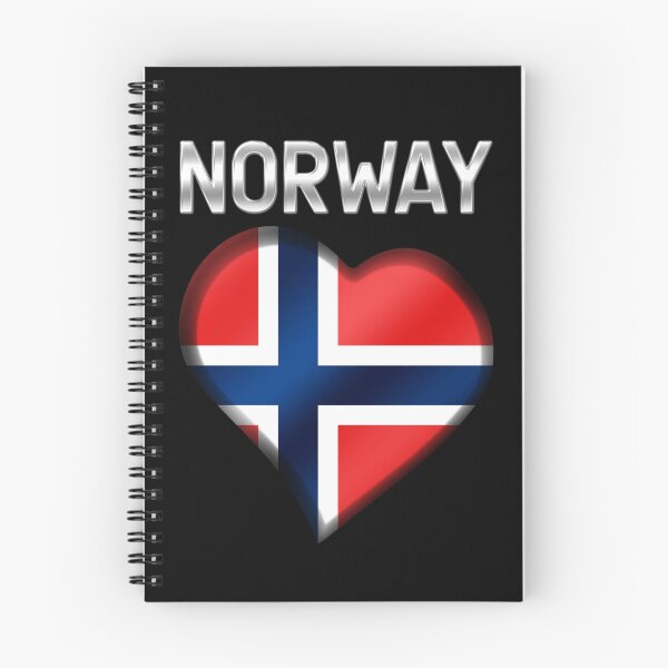 Item preview, Norway - Norwegian Flag Heart & Text - Metallic designed and sold by Graphix.