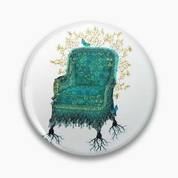 Item preview, Arm Chair turned into Oak Tree - Engraving style in Tirquoise designed and sold by Vassia Sarri.