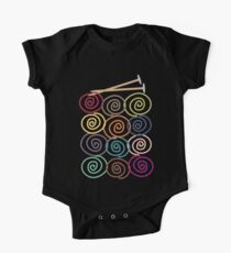 Colorful yarn balls with knitting needles One Piece - Short Sleeve